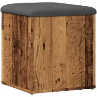 vidaXL Opbergbank 42x42x45 cm bewerkt hout oud houtkleurig