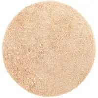 vidaXL Hoogpolig vloerkleed NAVARRA 160x160 cm polyester beige