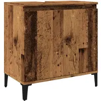 vidaXL Wastafelonderkast, look van oud hout, 58x33x60 cm, houtvezel