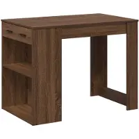 vidaXL Bureau met laden en opbergruimte, bruin, eikenlook