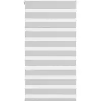 vidaXL Zebra rolgordijn 90x100 cm stofbreedte 85,9 cm lichtgrijs
