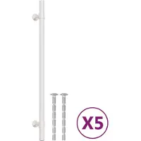 vidaXL Handvatten 5 st 224 mm roestvrij staal zilverkleurig