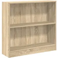 vidaXL Boekenkast 80x24x75 cm bewerkt hout sonoma eikenkleurig