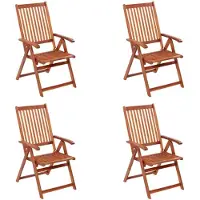 vidaXL Klapstoelen 4 stuks van massief acaciahout