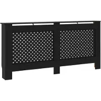 vidaXL Radiatorombouw 172x19x81,5 cm MDF zwart
