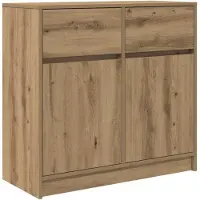 vidaXL Dressoir lade 80x34x76 cm spaanplaat artisanaal eikenkleurig