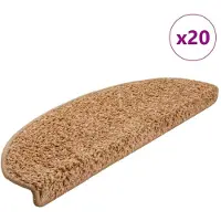 vidaXL Trapmatten 20 st 65x21x4 cm beige halfrond groot