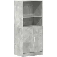 vidaXL Keuken kast, beton grijs, 57x41,5x131,5 cm, houtvezel