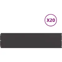 vidaXL Grasziering, 20 stuks, 25 x 103 cm, koudgewalst staal, zwart