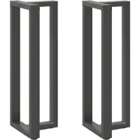 vidaXL Bartafelpoten 2 st T-vormig 40x35x(110-111) cm staal antraciet