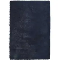 vidaXL Hoogpolig vloerkleed NAVARRA 200x290 cm polyester marineblauw