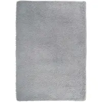vidaXL Hoogpolig vloerkleed NAVARRA 240x340 cm polyester lichtgrijs