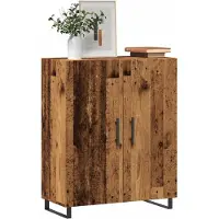 vidaXL Dressoir 69,5x34x90 cm bewerkt hout oud houtkleurig