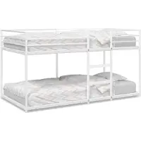 vidaXL Stapelbed zonder matras 100x190 cm staal wit