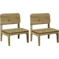 vidaXL Tuinstoelen, 2 stuks, 60x52,5x72 cm, van geïmpregneerd grenenhout