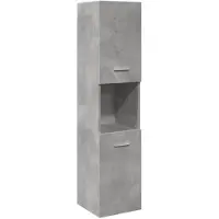 vidaXL Badkastje, betonkleur, 30x30x130 cm, houtvezel