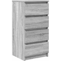 vidaXL Dressoir, grijs Sonoma, 37,5x35x76 cm, houtvezel