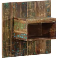 vidaXL Nachtkastje 50x27x50 cm massief gerecycled hout meerkleurig