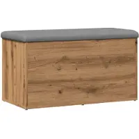 vidaXL Opbergbank Artisan Eikenhout 82x42x45 cm Bewerkt Hout