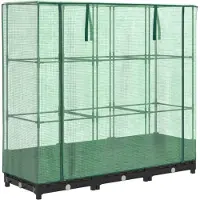 vidaXL Verhoogde plantenbak met kashoes rotanlook 120x40x123 cm