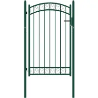 vidaXL Hekpoort EMMEN met gebogen bovenzijde staal 100x106 cm groen
