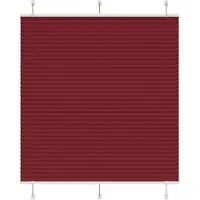 vidaXL Plissé rolgordijn 115x100cm stofbreedte 114,4cm bordeauxrood