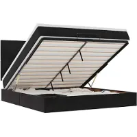 vidaXL Ottoman bed met matrassen 160x200cm fluweel zwart