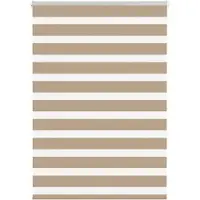 vidaXL Zebra Blind 115x150 cm stofbreedte 110,9 cm polyester zandbruin