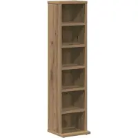 vidaXL Cd-kast 21x20x88 cm bewerkt hout artisanaal eikenkleurig