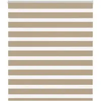 vidaXL Zebra Blind 125x150 cm stofbreedte 120,9 cm polyester zandbruin