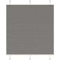 vidaXL Plissé rolgordijn 120x100 cm stofbreedte 119,4 cm antraciet