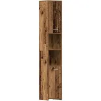 vidaXL Badmeubel, vintage look, 30x30x183,5 cm, houtvezel