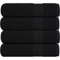 vidaXL Handdoeken FROGN 4 st 50x100 cm 360 g/m² zwart