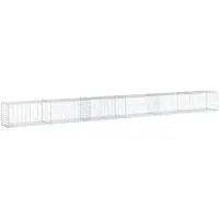 vidaXL Gabion met deksel, 600x50x50 cm, verzinkt staal