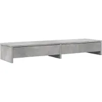 vidaXL Monitorstandaard met lades 100x27x15 cm bewerkt hout betongrijs
