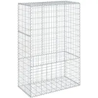vidaXL Gabion met deksel, 100x50x150 cm, verzinkt staal