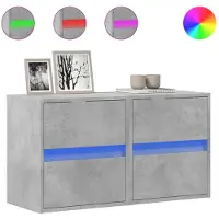 vidaXL Tv-wandmeubels met LED-verlichting 2 st 41x31x45 cm betongrijs