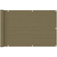 vidaXL Balkonscherm 90x400 cm HDPE taupe