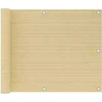vidaXL Balkonscherm 75x400 cm HDPE beige