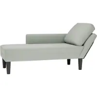 vidaXL Chaise longue met kussen & rechterarmleuning fluweel lichtgrijs