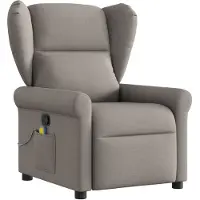 vidaXL Massagestoel verstelbaar stof taupe