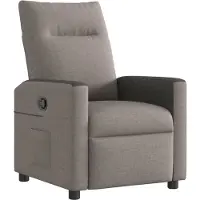 vidaXL Fauteuil verstelbaar stof taupe
