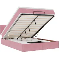 vidaXL Ottoman bed met matras 140x190cm fluweel roze