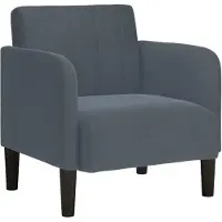 vidaXL Fauteuil met armleuningen 54 cm fluweel donkergrijs