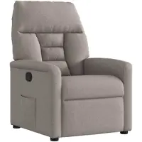 vidaXL Fauteuil verstelbaar stof taupe