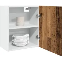 vidaXL Bovenkast Lyon 50x31x60 cm bewerkt hout oud houtkleurig