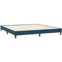 vidaXL Bedframe zonder matras 200x220 cm fluweel donkerblauw