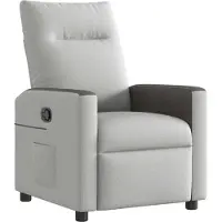 vidaXL Fauteuil verstelbaar stof wolk grijs