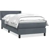 vidaXL Boxspring met matras fluweel donkergrijs 80x210 cm