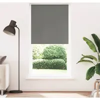 vidaXL Rolgordijn verduisterend 110x230 cm stofbreedte 105,7 cm grijs
